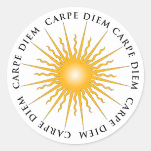 Stickers Plaque de livre Sun Carpe Diem