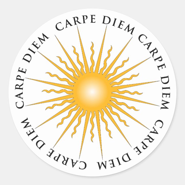 Stickers Plaque de livre Sun Carpe Diem (Devant)