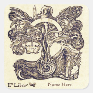 Stickers Plaque Ex Libris vintage