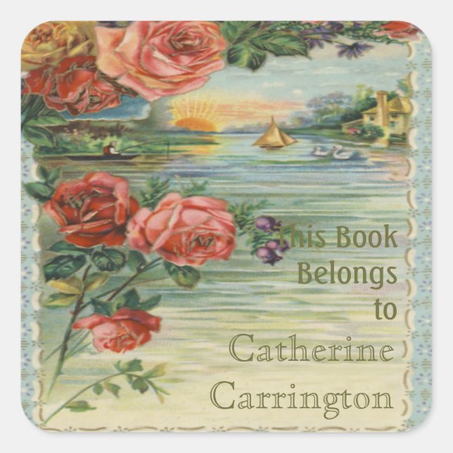 Stickers Plaque Ex Libris vintage (Devant)