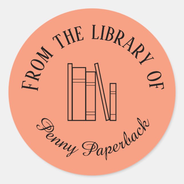 Stickers Plaque Personnalisée Votre nom Livre Spin (Devant)