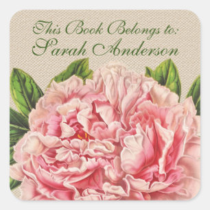 Stickers Plate Livre Antique Ce Livre Appartient À