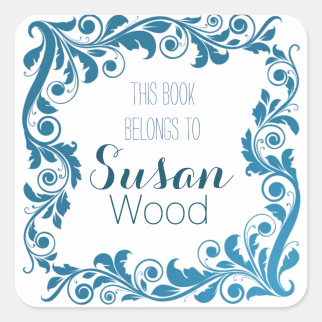 Stickers Plate Livre Personnalisé Élégant (Devant)