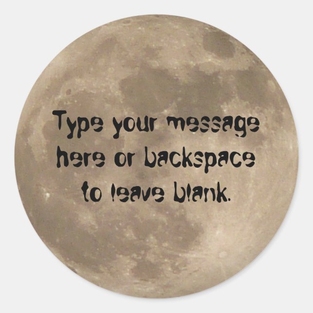 Stickers Pleine lune Lune Sticker Cadeaux personna (Devant)