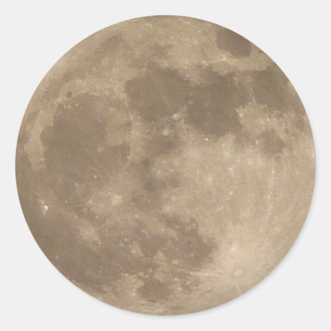 Stickers Pleine lune Lune Stickers Amusants Lune C (Devant)