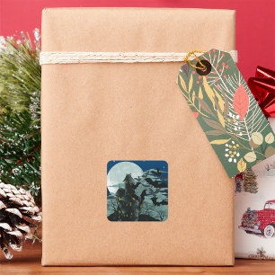 Stickers Pleine lune Maison hantée