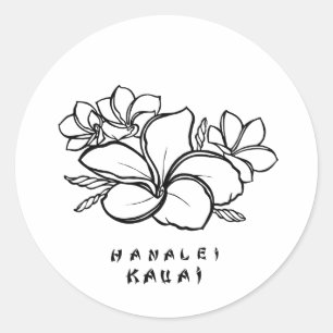 Stickers Plumeria Hanalei, Kauai