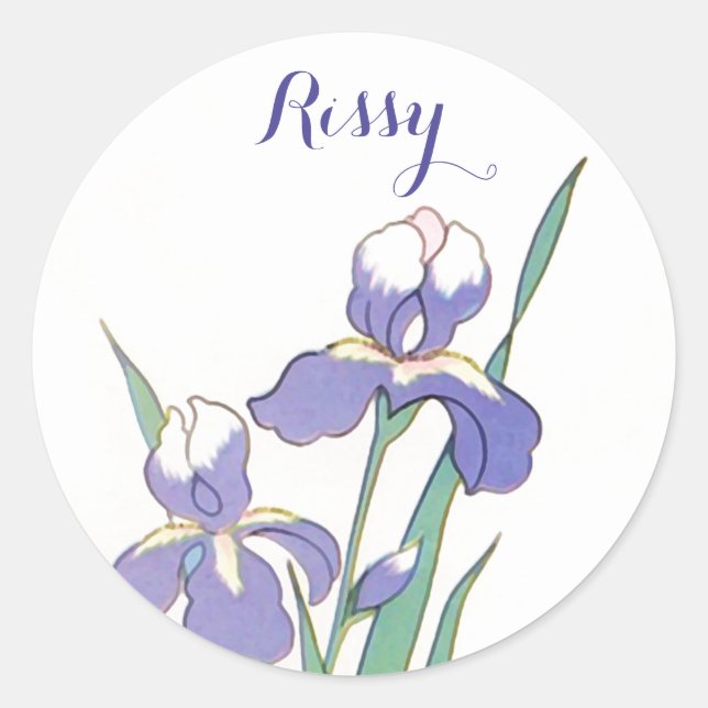 Stickers Point rond Iris Surnom Rissy Sceau person (Devant)