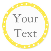 Stickers Pointe Jaune et Blanc avec texte personna