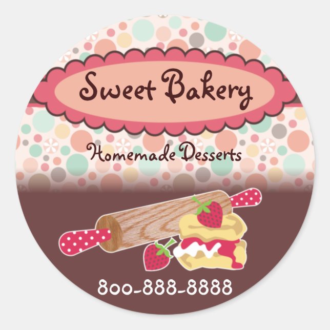 Stickers pois à la scone aux fraises (Devant)