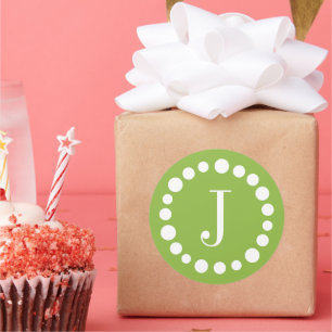 Stickers Pois blancs Monogrammes