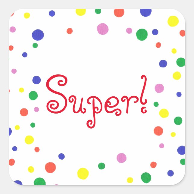 Stickers Pois colorés Super Réussite (Devant)
