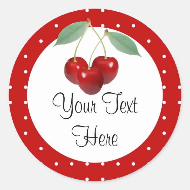 Stickers Pois Et Cerises (Devant)