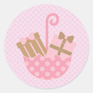 Stickers Pois rose pour bébés ou Fêtes des mariées