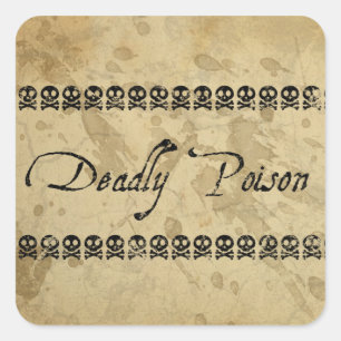 Stickers Poison Mortel (carré)
