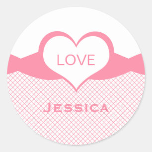 Stickers Poisson Coeur Sassy, Rose