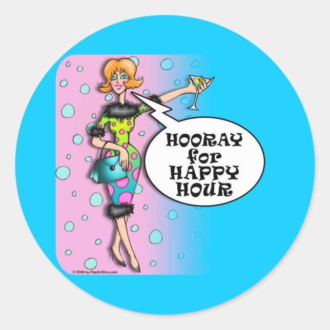 Stickers - Polka Dot Martini Diva (Devant)