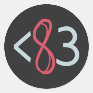 Stickers Poly Moderne (Noir) - Feuille de 20