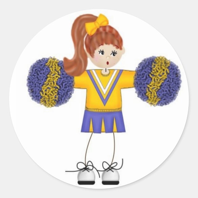 Stickers pom-pom girl Doodle (Devant)