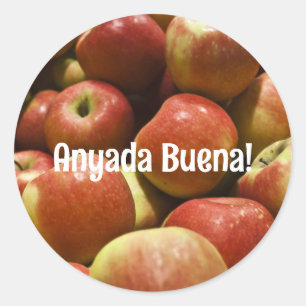 Stickers Pomme Rosh Hashanah avec Ladino Salutatio