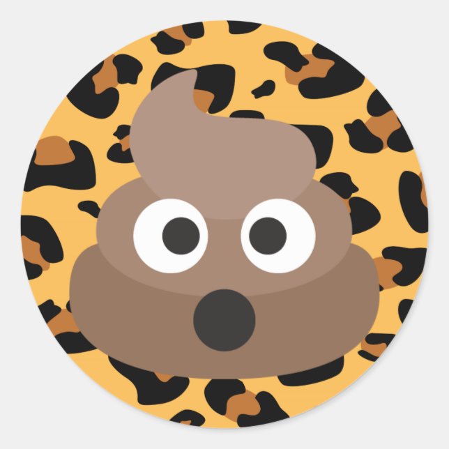Stickers poster de animal Poop Emoji (Devant)