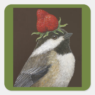 stickers poule/fraise