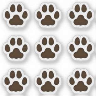 Stickers pour animaux Brown minuscules Empreintes