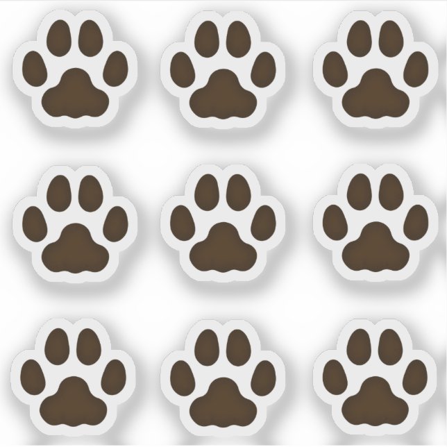 Stickers pour animaux Brown minuscules Empreintes  (Devant)