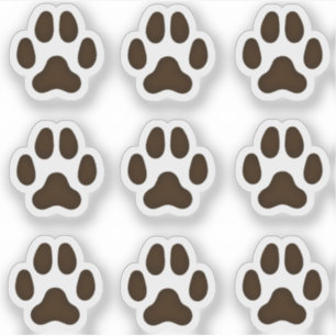 Stickers pour animaux Brown minuscules Empreintes