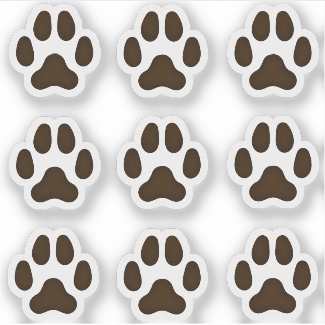 Stickers pour animaux Brown minuscules Empreintes  (Devant)