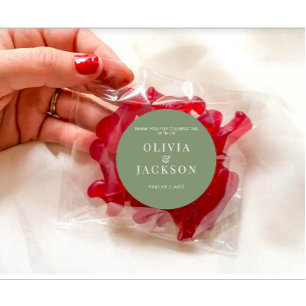Stickers Pour Bonbons Mariages Cookies Sac Vert fo