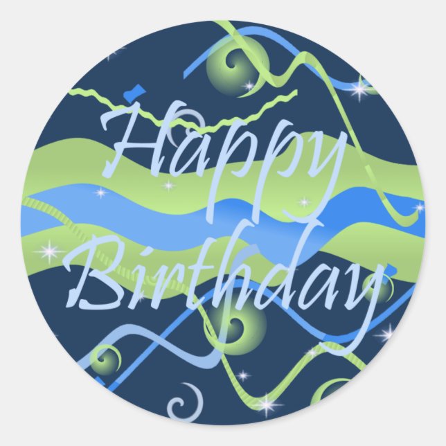 Stickers pour l'anniversaire du garçon (Devant)