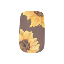 Art du ongle de tournesol | Art neutre des ongles 