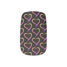 Coeur arc-en-ciel sur noir