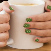 Motif Shamrock blanc sur vert