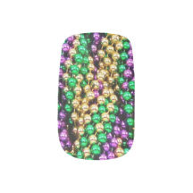 Perles de Gras Mardi Vert, Violet Et Or !