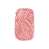 Stickers Pour Ongles Scribbleprint rouge et blanc (Pouce gauche)
