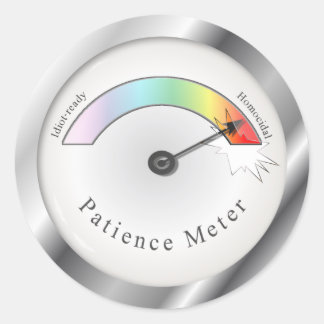 Stickers pour rire avec compteur de patience cassé