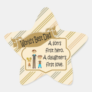 Stickers Première Amour du meilleur papa du monde