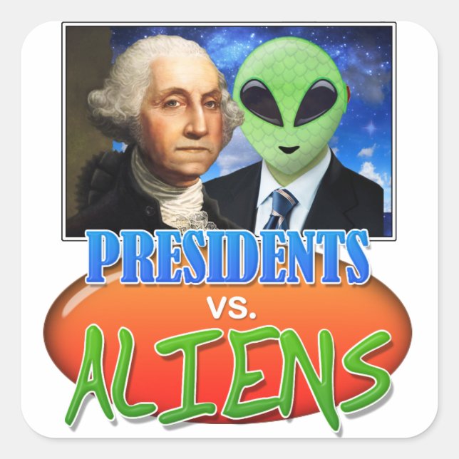 Stickers Présidents contre Aliens (Devant)