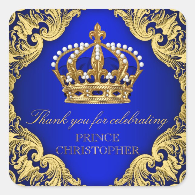 Stickers Prince Baby shower Favoriser (Devant)