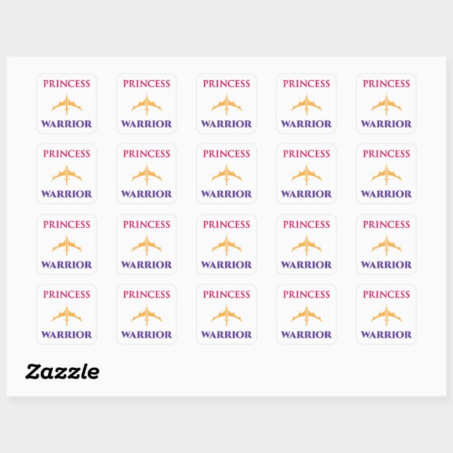 Stickers Princess Warrior (Feuille)