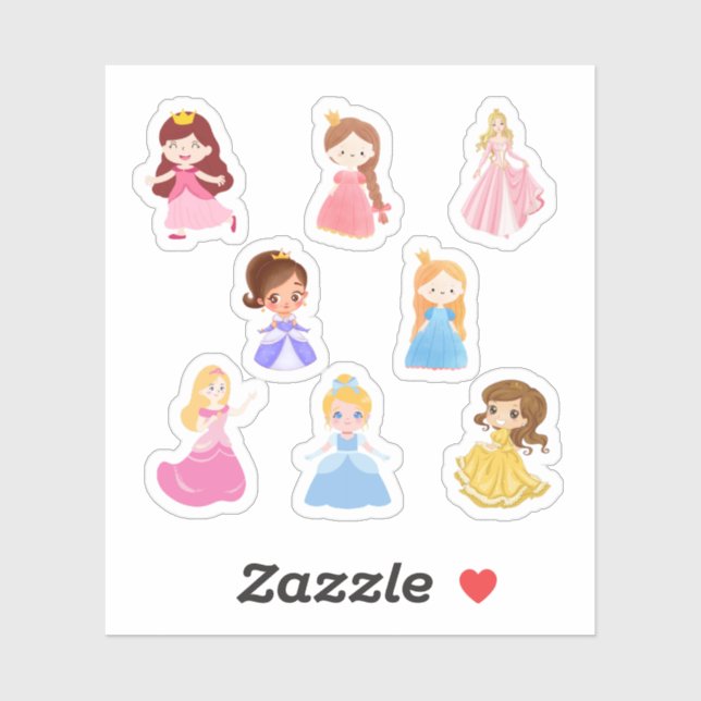 Stickers Princesse (Feuille)