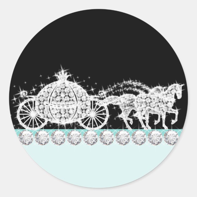 Stickers Princesse Bleue turquoise (Devant)