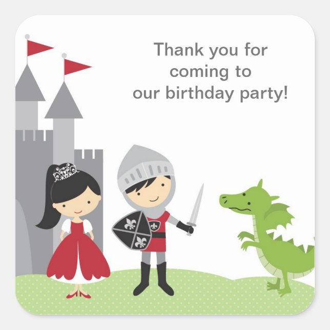 Stickers Princesse et Chevalier (Devant)