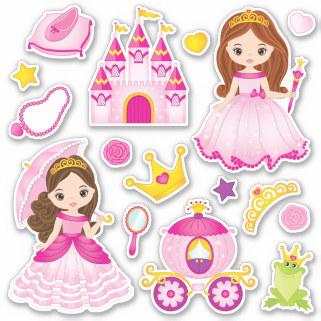 Stickers Princesse et Fairytale - Set de 16 (Devant)