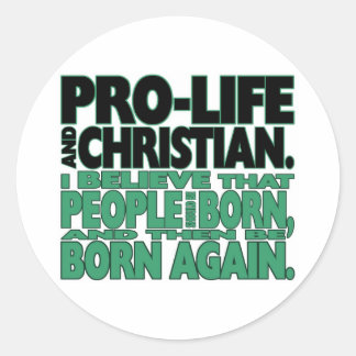 Stickers "Pro-vie et chrétien"