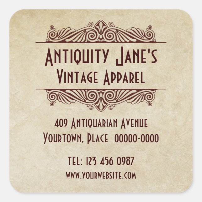 Stickers promotionnels de style Art déco (Devant)