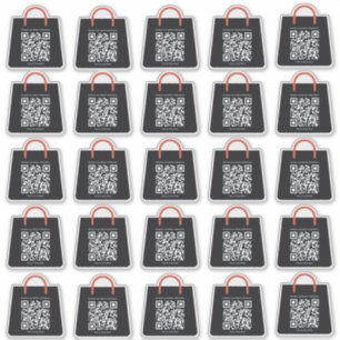 Stickers promotionnels personnalisées en noir QR C