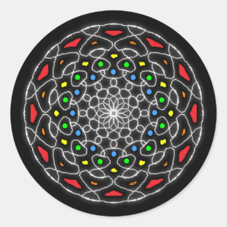 Stickers psychédélique kaléidoscope coloré